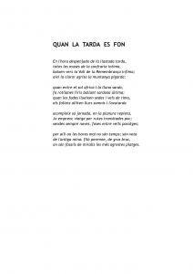 Quan la tarda es fon